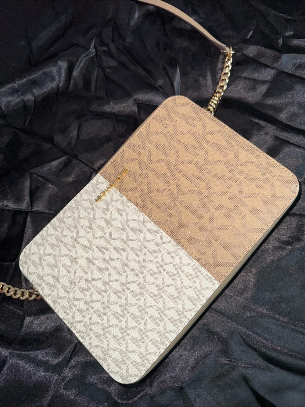 Michael Kors Two-Tone Crossbody Bag - Beige & Cream